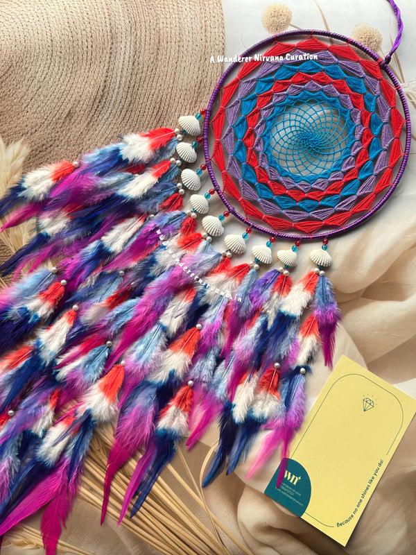 Blue Royal Red Purple Dreamcatcher