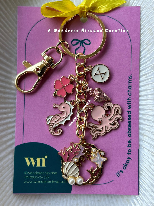 Beach Pink Meadow Luck Keychain