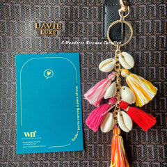 Boho Cowrie Tassel Bagcharm