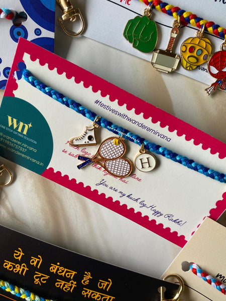 Tennis Charm Rakhi Keychain