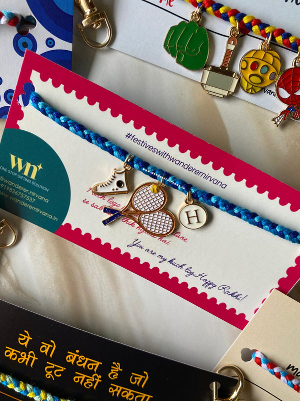 Tennis Charm Rakhi Keychain