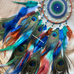 Intricate Pearl Morpankh Mayur Shells Dreamcatcher