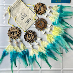 Shubh Labh Ohm Swastik Yellow-Green Hariyali