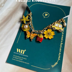 Yellow Moment Bracelet with pearl drop