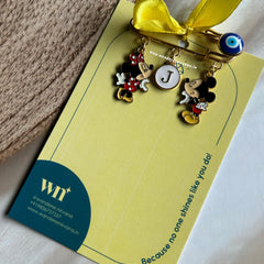 Mickey Minnie Personalised Brooch