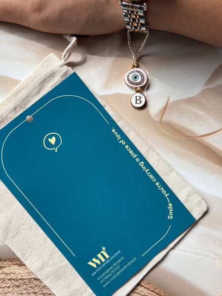 Pink Evil Eye Personalised Watch Charm