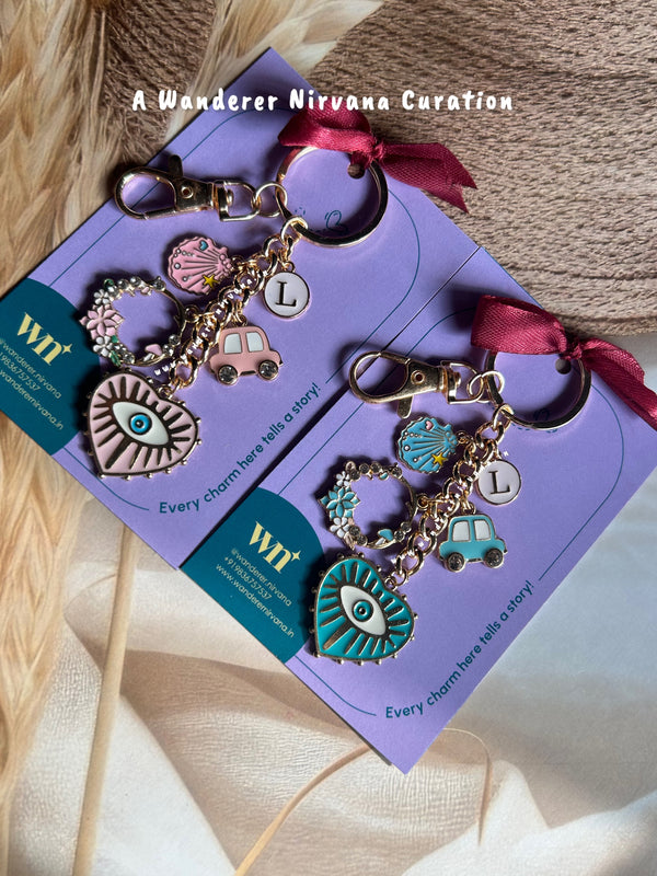 Sea Beach Drive Personalised Keychain ( set of 2)