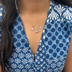 Pink Nazar Turtle Neckpiece