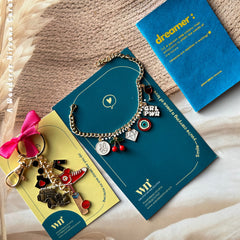 Red Combo Keychain Bracelet