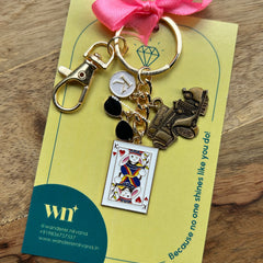 Vintage Car Card Personalised Keychain