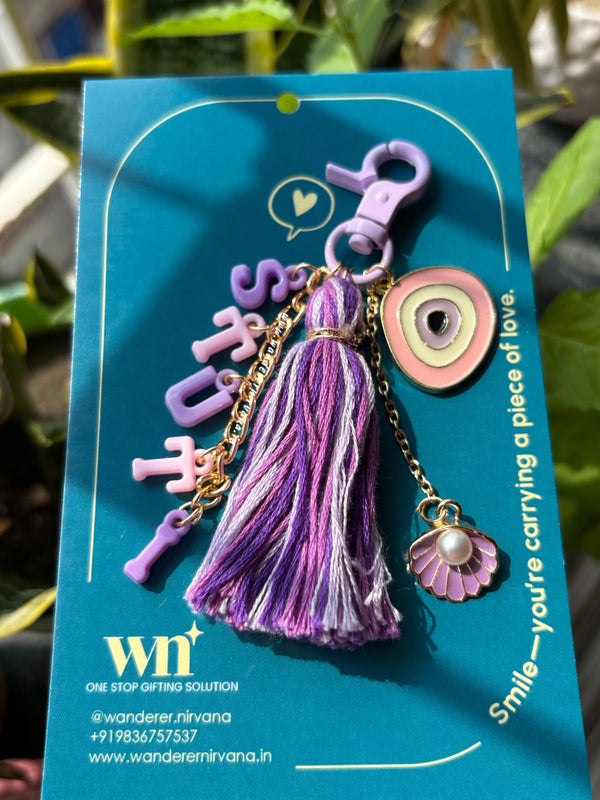 Personalised Lavender Bagcharm