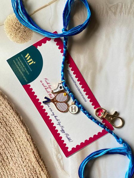 Tennis Charm Rakhi Keychain