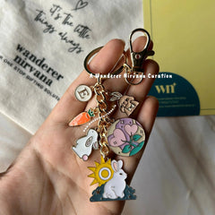Luna Rabbit Carrot Keychain