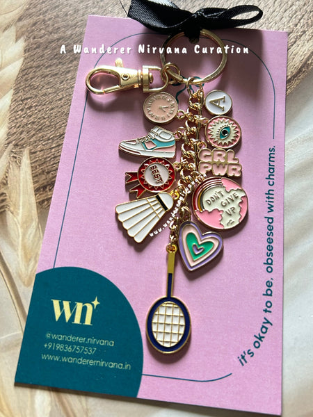 Badminton Best Keychain