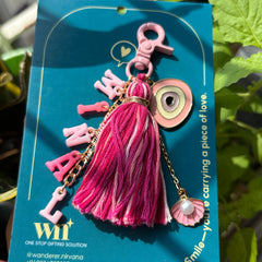Personalised Pink Bagcharm