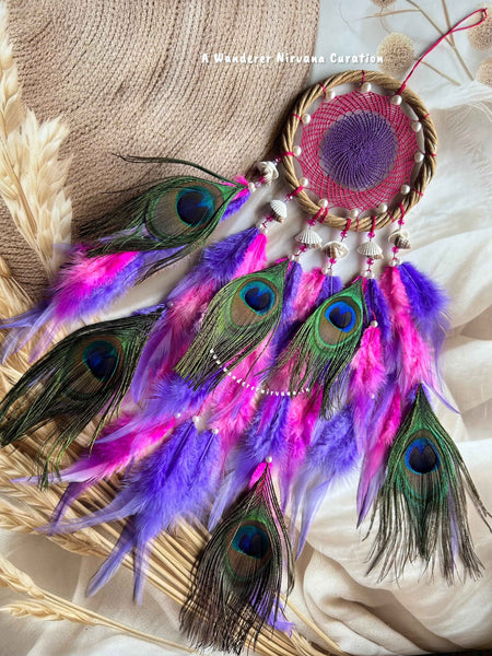 Intricate Weave Morphankh Rani Purple Wreath Ring Dreamcatcher