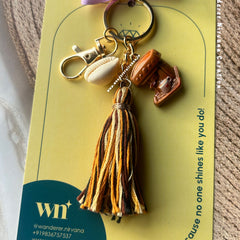 Coffee Boho Keychain Bagcharm