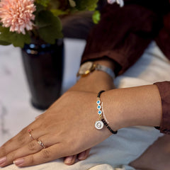 Trilok Nazariya Bracelet with Initial