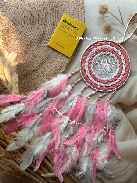 Dreamy Pink White Dreamcatcher