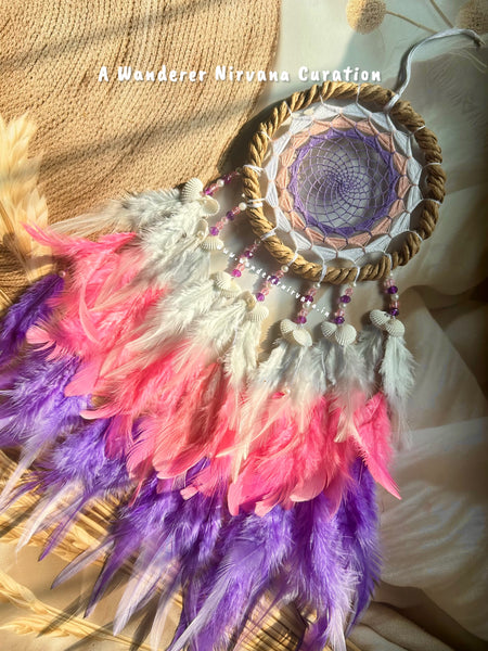 Cotton Candy Skies Dreamcatcher Wreath Ring