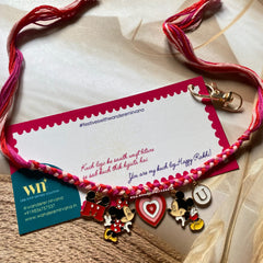 Mickey Minnie Charm Rakhi Bagcharm