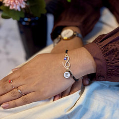 Infinty Nazariya Bracelet with Initial