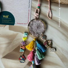 Girl Power Mom Boho Personalised Lumba Bagcharm