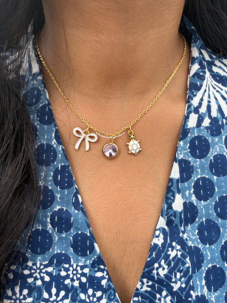 Lavender Pookie Turtle Neckpiece