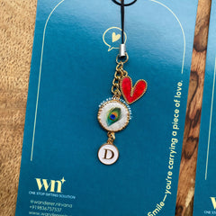 Peacock Heart Phonecharm