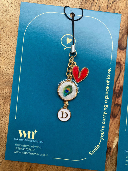 Peacock Heart Phonecharm