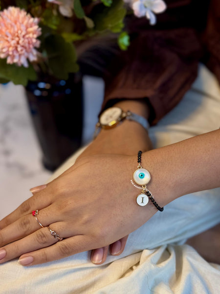 Bindu Nazariya Bracelet with Initial