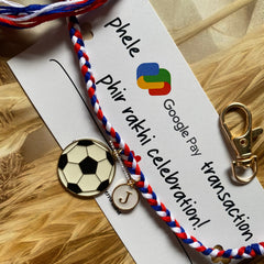 Football Initial Charm Rakhi Bagcharm