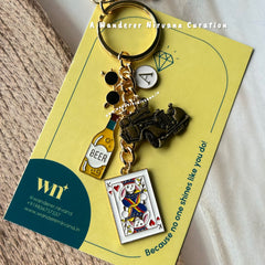 Beer King Vintage Car Keychain