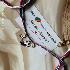 Football Pro Panda Rakhi Keychain