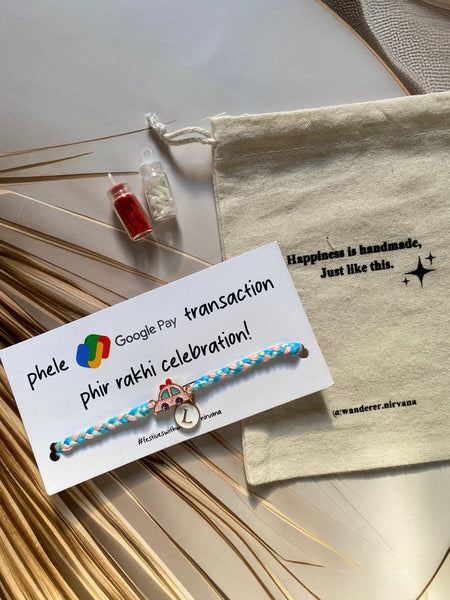 Car Kids Rakhi with Alphabet