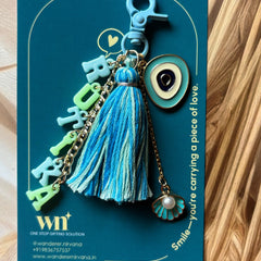 Personalised Blue Bagcharm