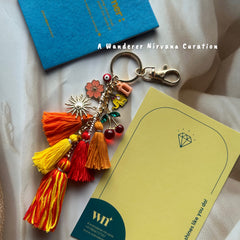Boho Personalised Sunrise Drama Keychain Bagcharm