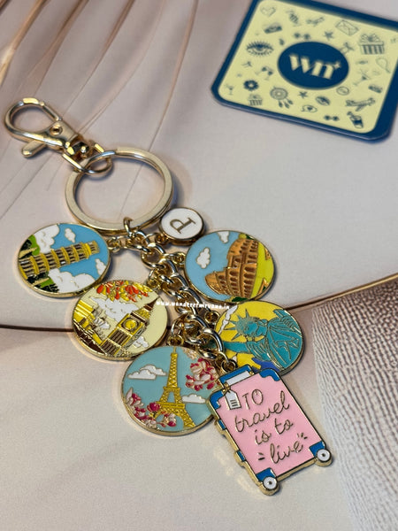 London Paris Newyork Rome Keychain
