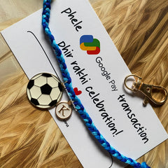 Football Initial Charm Rakhi Bagcharm