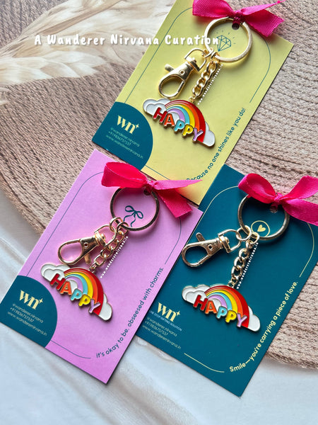 Happy Rainbow Keychain ( Set of 3)