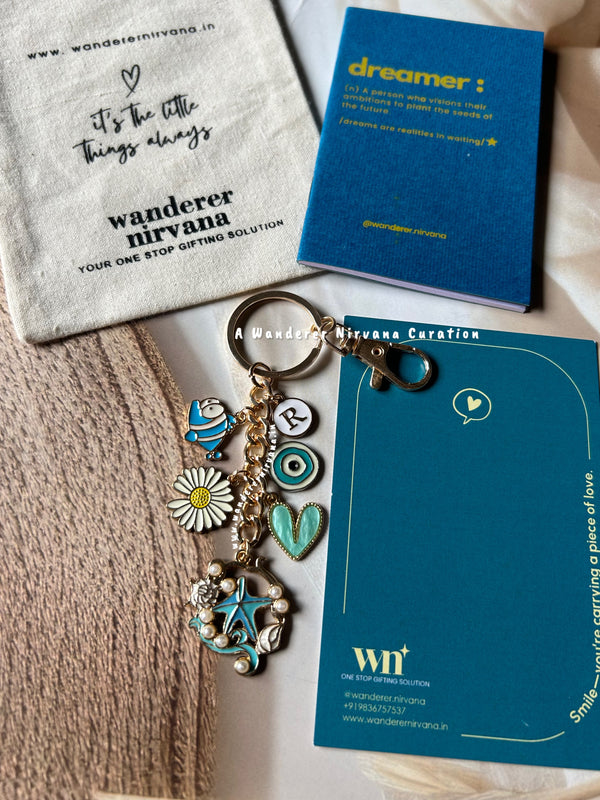 Blue Baby Beach Keychain