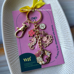 Beach Pink Meadow Luck Keychain