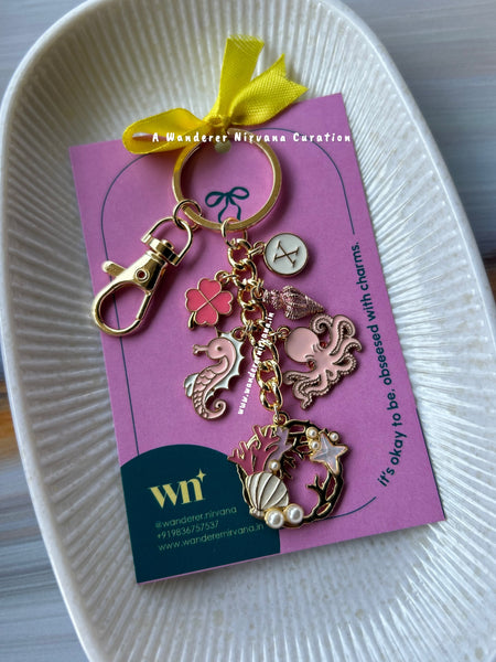 Beach Pink Meadow Luck Keychain