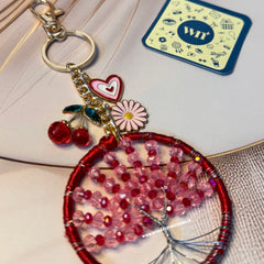 Cherry Blossom Tree of Life  Keychain