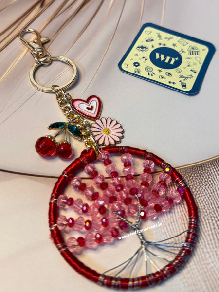 Cherry Blossom Tree of Life  Keychain
