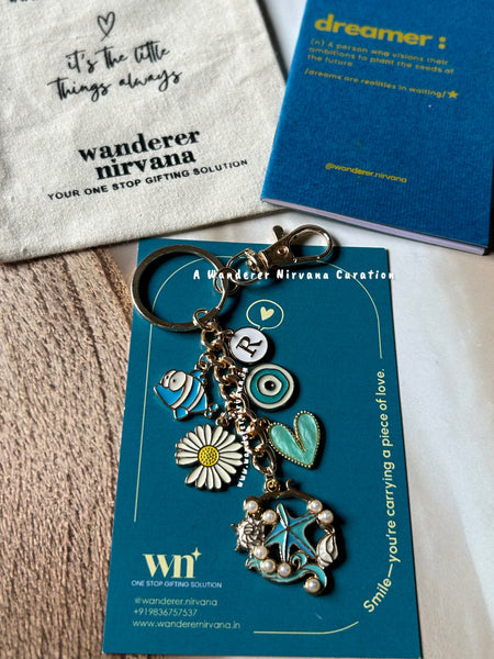 Blue Baby Beach Keychain