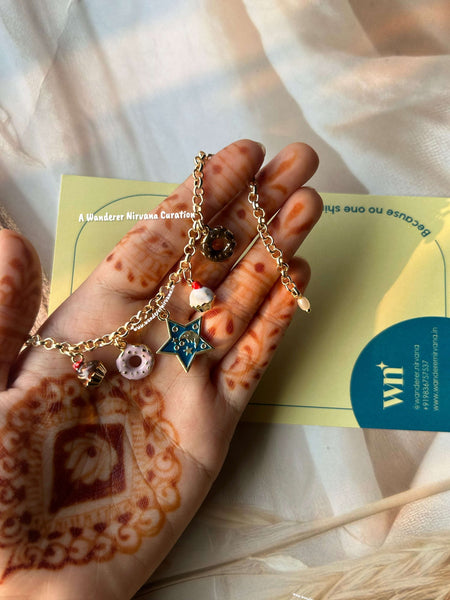 Cupcake Donut Star Moon Bracelet