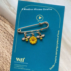 Honeybee Flower Brooch