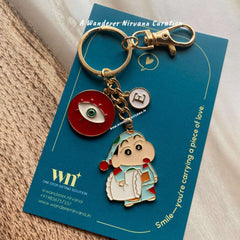 Sinchan Initial Evileye Keychain
