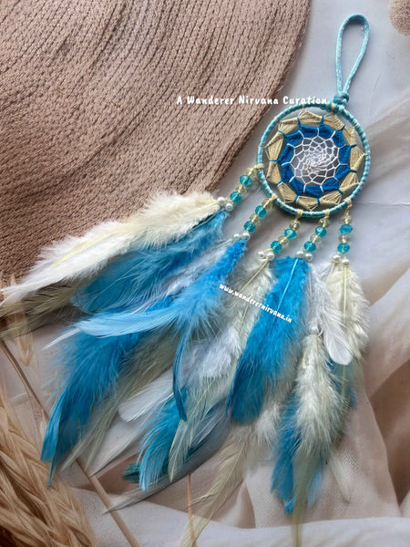 Beige Blue Dreamcatcher
